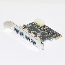 China 4-Port USB3.0 PCI-E x1 Expansion Card for PC manufacturer