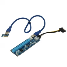 China 6PIN DC-DC USB3.0 PCI-E 1X to 16X BTC miner dedicated adapter manufacturer