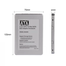 China HD2590-MI 9.0mm mSATA SSD to 2.5  HDD Converter Adapter Case manufacturer