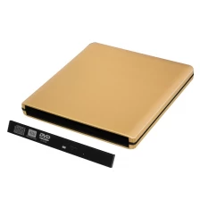 China ODPS1203-SU3 Pop-up 12.7mm USB3.0 Aluminium External DVD Case (Gold) manufacturer