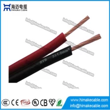 China PVC geïsoleerd flexibele parallelle elektrische draad/kabel 300/300V (figuur 8 kabel) fabrikant