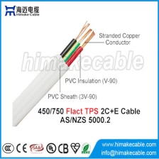 China PVC isoliert und ummantelt PVC-Flachkabel TPS 450/750V Hersteller