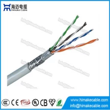 中国 屏蔽型SFTP Cat5 电缆 CCA或纯铜导体 制造商