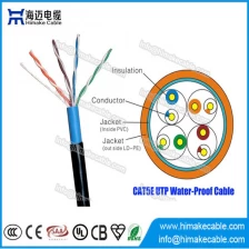 China Water proof UTP Cat5e cable CCA BC conductor manufacturer
