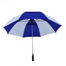 China 2 Fold windproof gentalman double layer golf umbrella with EVA hanlde manufacturer