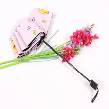 中国 2020 Hot sale high quality custom pongee fabric 3fold umbrella promotional rain umbrella manual open pink 制造商