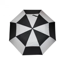 China strong windproof  double canopy golf umbrella manufacturer