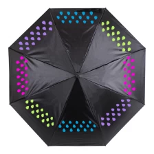 China 3Fold Magic Color Change Auto Open And Closed High Quality Fold Umbrella fabrikant