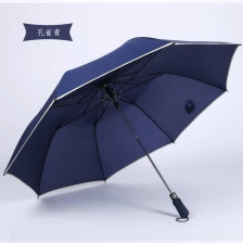 China Auto open 2 fold umbrella with logo print golf umbrella Wholesale fabrikant