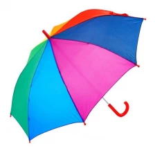 porcelana Fábrica china al por mayor 38 "8K colorido arco iris paraguas recto para niños fabricante