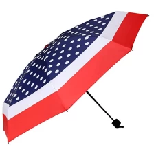 China Customized design printing manual folding 95cm 8ribs umbrella with logo printing manufacturer
