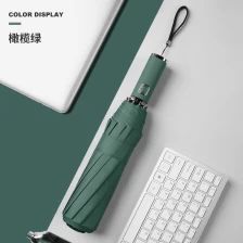 中国 High quality Custom auto open 3 folding umbrella with logo print for promotion OEM factory wholesale 制造商