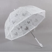 China Hot Sales Witte Kant Parasol Handgemaakte Paraplu's Voor Bruiloft Bruidsmeisjes Decoratie Paraplu fabrikant