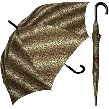 porcelana Paraguas recto de la publicidad de Sunproof de la tela del satén del estampado leopardo fabricante
