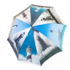 Китай Легкий алюминиевый каркас с принтом в виде животных Прямой зонтик производителя