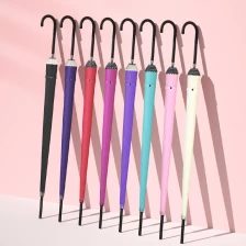 중국 Lotus 2022 Fashion Straight Pagoda Umbrella With Leather Handle 제조업체