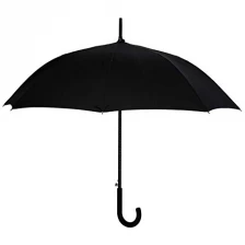 China LotusUmbrella Auto Open 100% Polyester Straight Umbrella with Rubber Coated Plastic Handle manufacturer