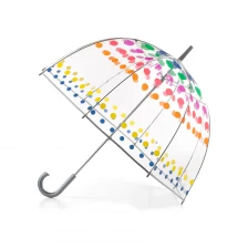 porcelana Material POE Umbrella Clear Pure Umbrella for Outdoor fabricante