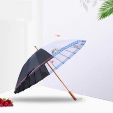 Chiny Personality Black and White Straight Umbrella for Cosplay Sakata Gintoki producent