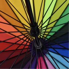 China Rainbow colorful straight rainproof high quality golf umbrella manufacturer