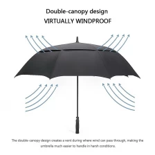 China Straight Golf umbrella with Customized Logo manufacturer