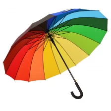 China Straight Rainbow Umbrella for Ladies Gifts fabrikant