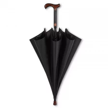 China Straight Windproof Umbrella with Walking Stick fabrikant