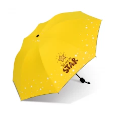 중국 Sunproof 사용자 정의 디자인 다채로운 스타 컴팩트 포켓 우산 제조업체
