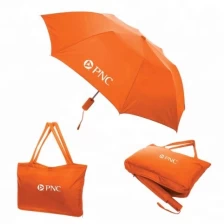 China Super Mini Reclame Promotionele Paraplu 3 vouwbare boodschappentassen fabrikant