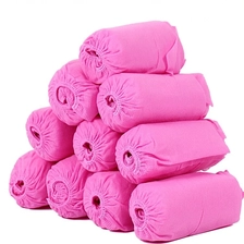 中国 Wholesale high quality Waterproof disposable CPE rain shoes covers anti-slip for visitor pink  rain shoes covers 制造商