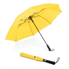 China custom logo paraplu automatisch open handmatig sluiten 2 opvouwbare golfparaplu fabrikant