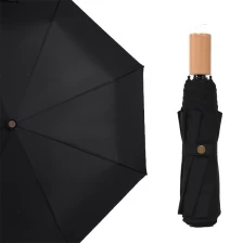 中国 custom pongee fabric 3fold umbrella promotional rain umbrella wholesale 制造商