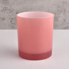 porcelana 10oz glass candle vessel red candle holder manufacturer fabricante