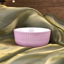 China 10oz 20oz 30oz wide mouth glass candle bowl candle container with patterns outside manufacturer