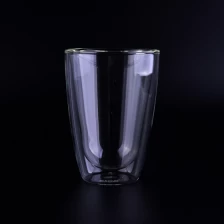 China 10oz Hot selling clear borosilicate double wall glass cup for tea manufacturer
