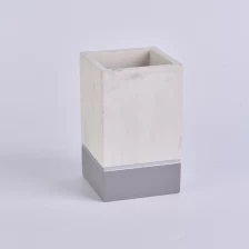 中国 10oz双色方形混凝土蜡烛罐 制造商