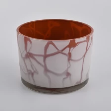 China 10oz Wholesales amber decorative empty glass candle jar manufacturer