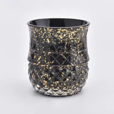 China 10oz black color glass wedding candle holder manufacturer