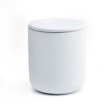 porcelana 10 oz de vela azul cerámica trasera redonda con tapas al por mayor fabricante