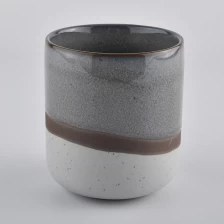 China 10oz ceramic candle jar with transmutation glaze color manufacturer