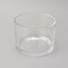 China wide diameter glass candle holder 10oz wax capacity manufacturer