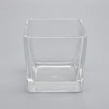 porcelana Recipientes de vidrio cuadrado de 10 oz para velas de cera perfumada fabricante