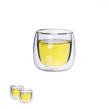 China 112ml Borosilicated Double Glass Cup manufacturer