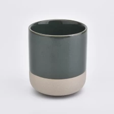 porcelana Frascos de vela de cerámica vidriada de 11 oz fabricante