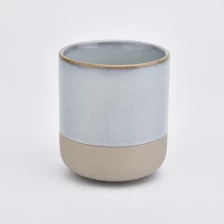 porcelana Vela de cerámica esmaltada en color de 12 oz fabricante