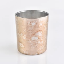 中国 12盎司玻璃蜡烛罐与水斑点图案表面 制造商