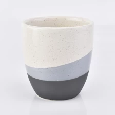 porcelana Contenedor de fondo redondo de cerámica de alta calidad de lujo del sostenedor de vela 12oz fabricante