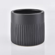 porcelana Candeleros de cerámica negro mate de 12 oz fabricante