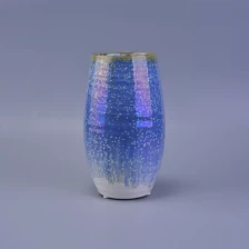 China 1300ml blau gefärbter Keramikbehälterhalter für die Kerzenherstellung Hersteller