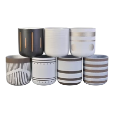 China 13oz ceramic candle holders straight side home decorative jars manufacturer